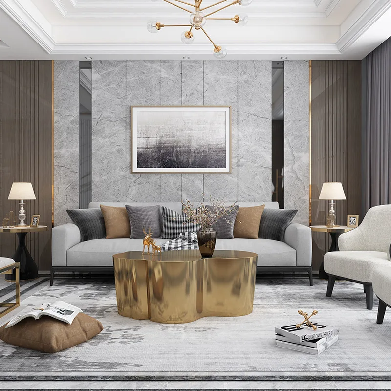 Cloud small living room tea table, luxurious modern simple Italian stainless steel designer tea table
Cloud small living room tea table, luxurious modern simple Italian stainless steel designer tea table