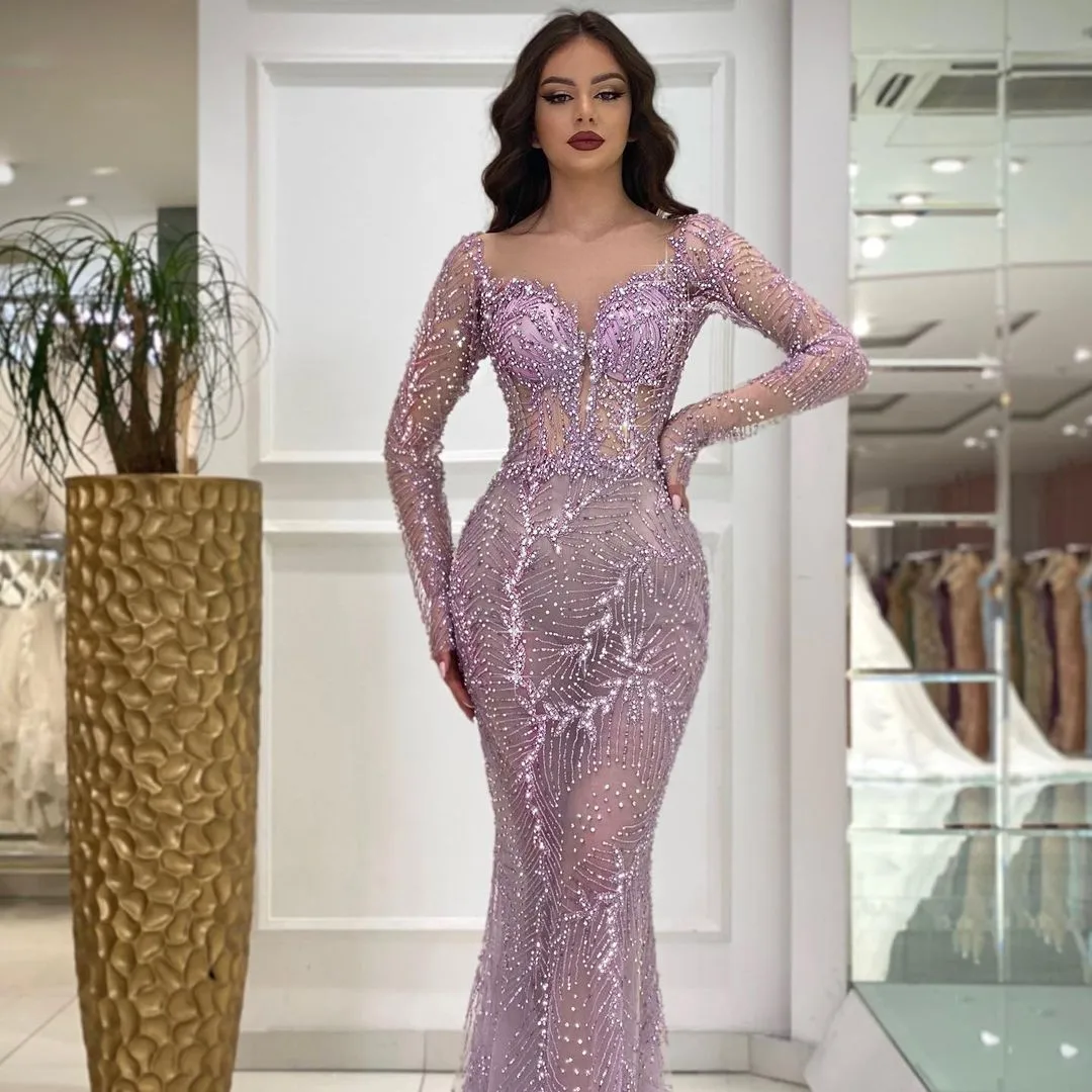 Tulle Perspective Prom Dresses Zipper Up Long Sleeves Sweetheart Collar Bright Diamond Beading Hollow Out 2023
Tulle Perspective Prom Dresses Zipper Up Long Sleeves Sweetheart Collar Bright Diamond Beading Hollow Out 2023