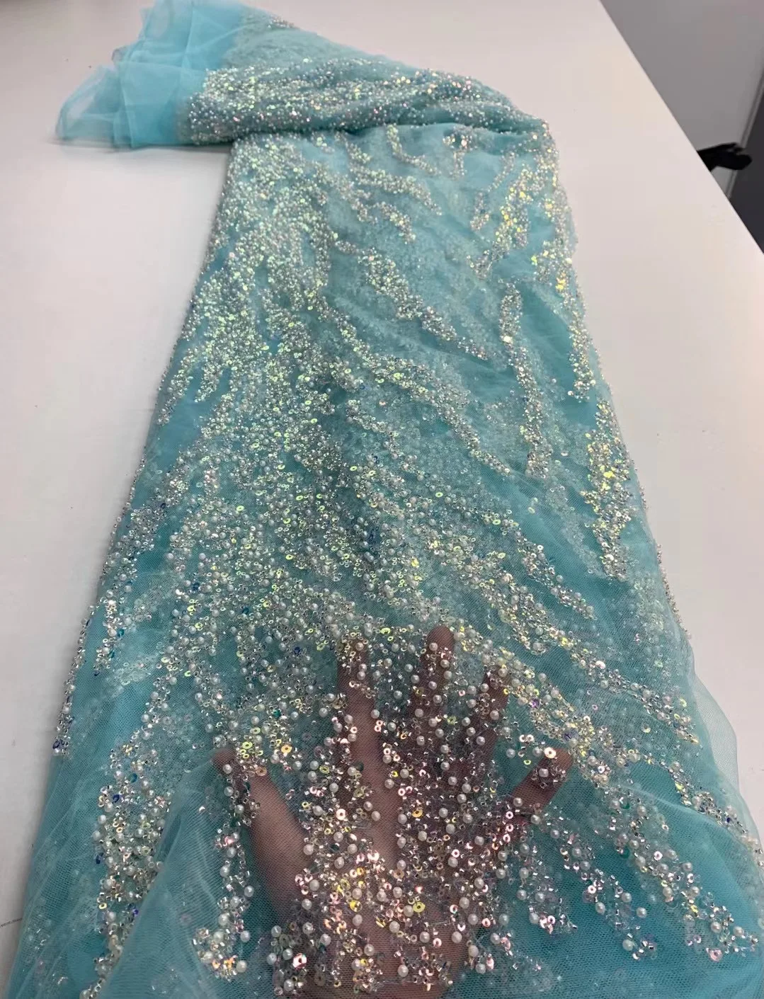 African Luxury Beads Tulle Lace Fabric 2022 High Quality Lace handmade Sequins Fabrics Nigeria For Wedding Prom Dress Sewing
African Luxury Beads Tulle Lace Fabric 2022 High Quality Lace handmade Sequins Fabrics Nigeria For Wedding Prom Dress Sewing