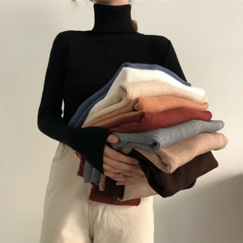 Women All-Match Classic Knit Sweater Pullover Slim Fit Long Sleeve Half Turtleneck Autumn Winter Tops Korean Jumper Ladies
Women All-Match Classic Knit Sweater Pullover Slim Fit Long Sleeve Half Turtleneck Autumn Winter Tops Korean Jumper Ladies