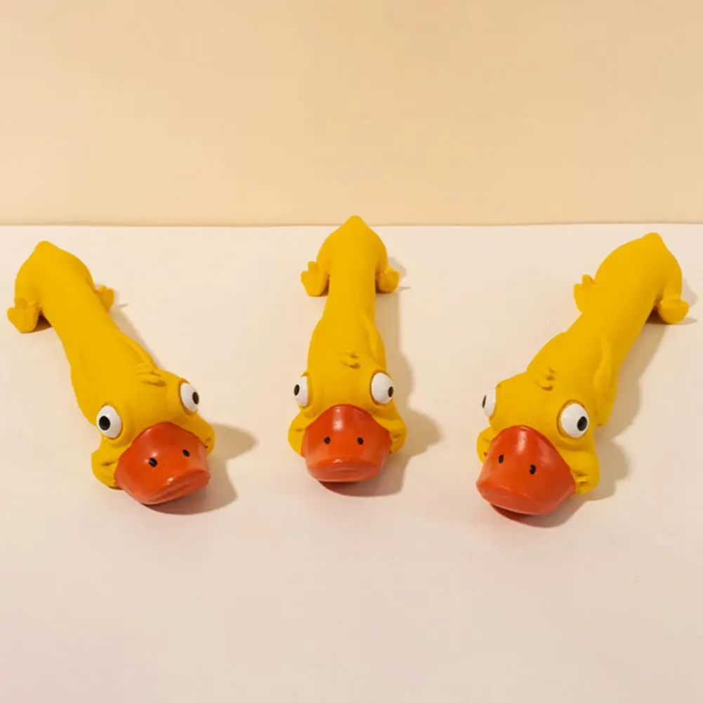 

Pet Toy Chewing Playing Dental Health Dog Toy Durable Squeak Dog Toy Cute Yellow Duck Design for Teeth Boredom Relief for Pets