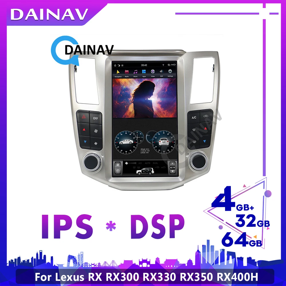 Автомобильный мультимедийный плеер на Android для Lexus RX RX300 RX330 RX350 RX400H 2004-2007, радио, GPS-навигатор, Стерео Авторадио
Автомобильный мультимедийный плеер на Android для Lexus RX RX300 RX330 RX350 RX400H 2004-2007, радио, GPS-навигатор, Стерео Авторадио