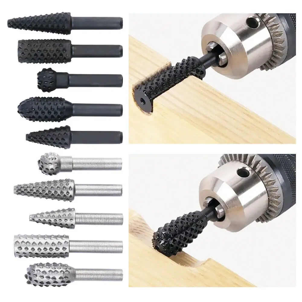 5-piece Set Woodworking Rotary File Electric Rotary Grinding Head Wood File Carving Knife Grinding Tool Set Manual Diy Tool
5-piece Set Woodworking Rotary File Electric Rotary Grinding Head Wood File Carving Knife Grinding Tool Set Manual Diy Tool