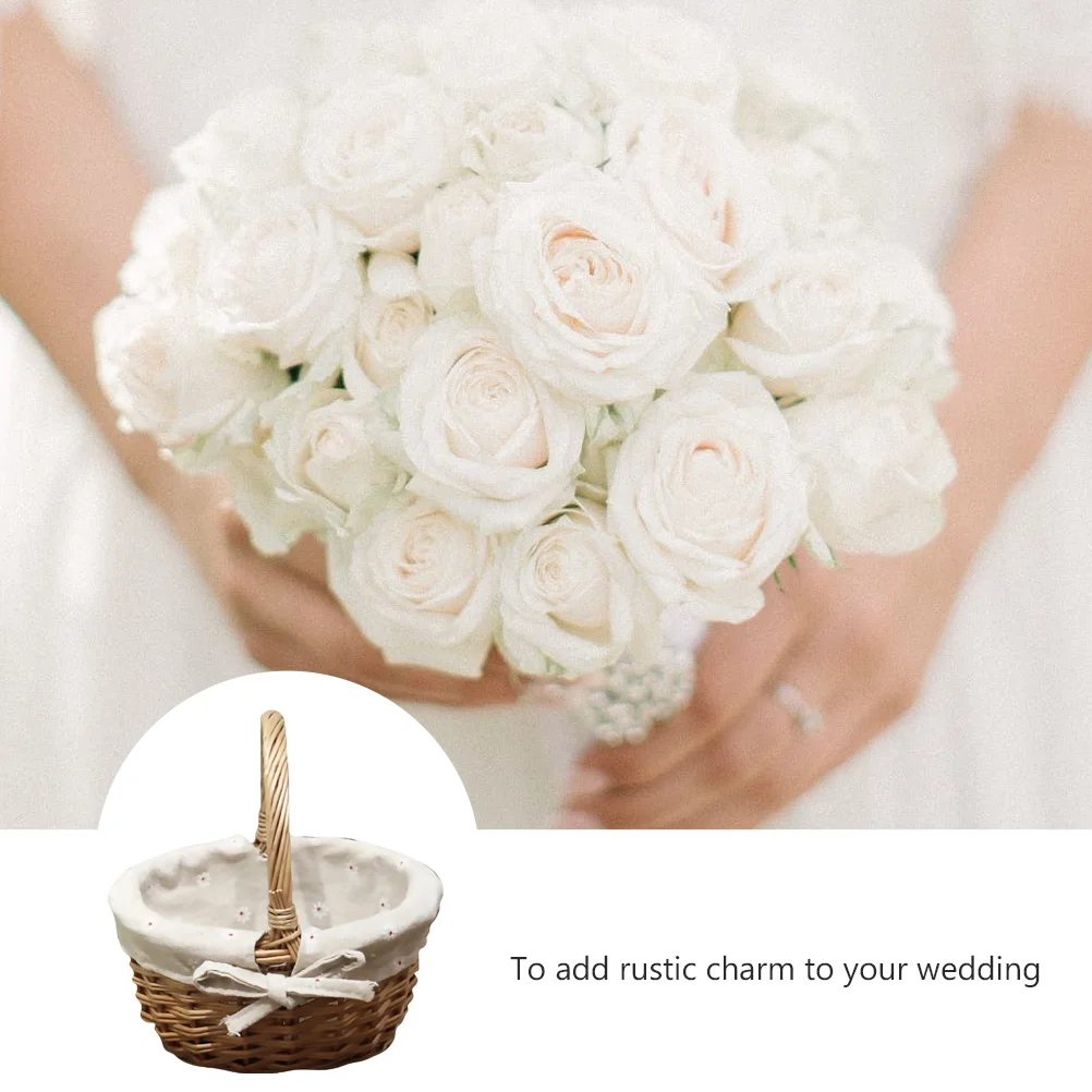 Basket Flower Girl Wedding Wovenpetal Baskets Handle Modern White Design Bowknot Rhinestone Satin Wicker Lace Easter Willow
Basket Flower Girl Wedding Wovenpetal Baskets Handle Modern White Design Bowknot Rhinestone Satin Wicker Lace Easter Willow