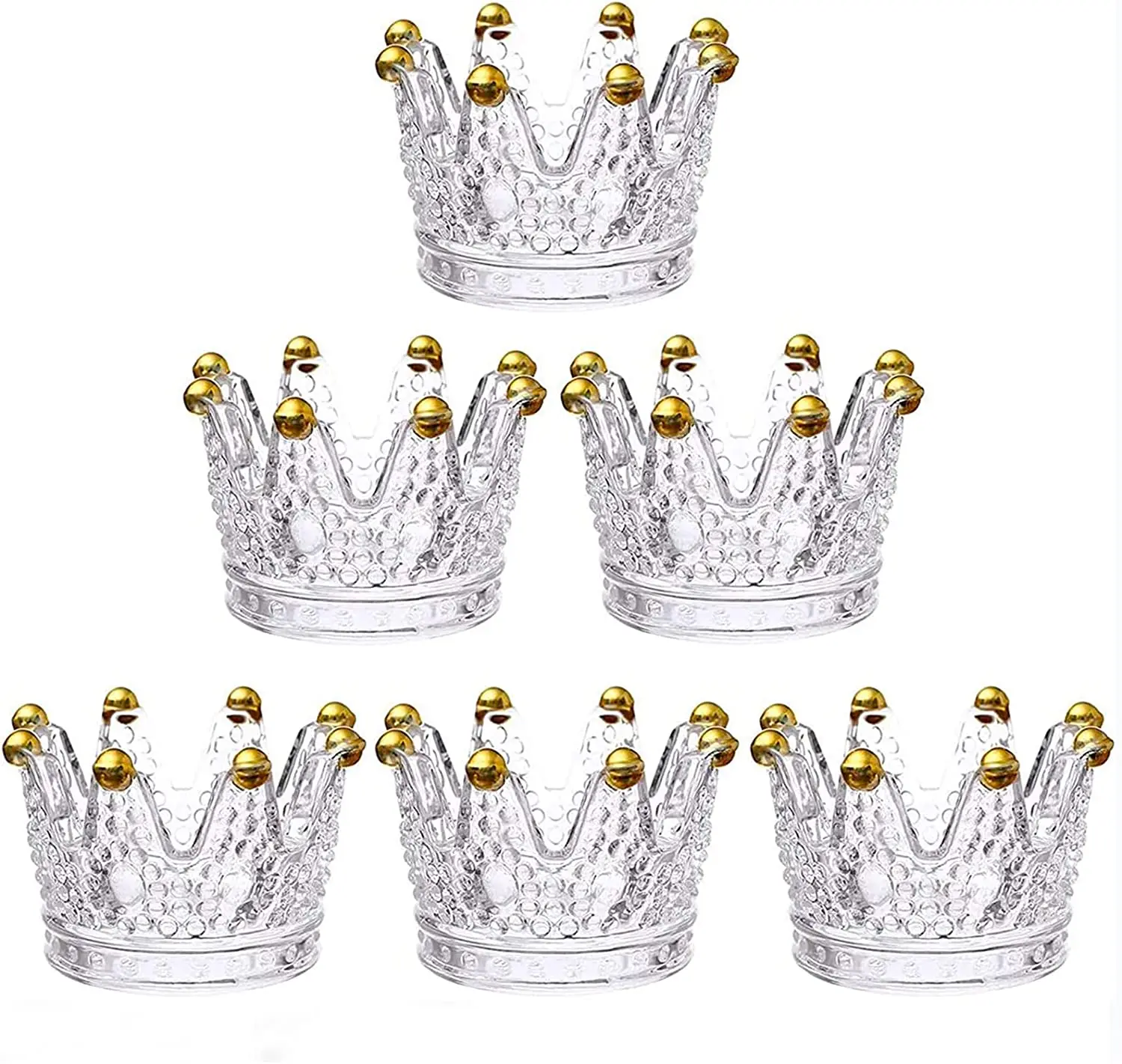 Crown Glassware Candle Holder,Tea Light/Tabletop Candlestick Ornament,Crystal Glass Jewelry Ring Holder,Favor Home Decor 2pcs
Crown Glassware Candle Holder,Tea Light/Tabletop Candlestick Ornament,Crystal Glass Jewelry Ring Holder,Favor Home Decor 2pcs