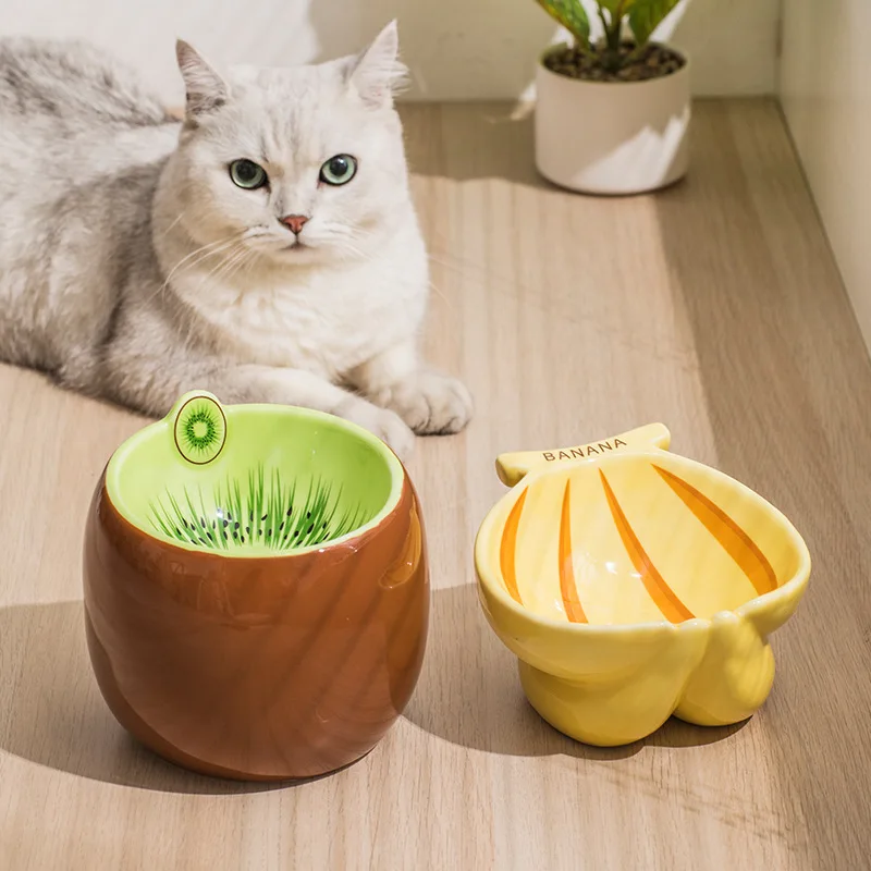Cat Elevated Food Bowl Ceramic Pet Water Bowls Small Dogs Drinking Eating Feeders Kiwifruit Banana Shape Cute Feeding Bowl
Cat Elevated Food Bowl Ceramic Pet Water Bowls Small Dogs Drinking Eating Feeders Kiwifruit Banana Shape Cute Feeding Bowl