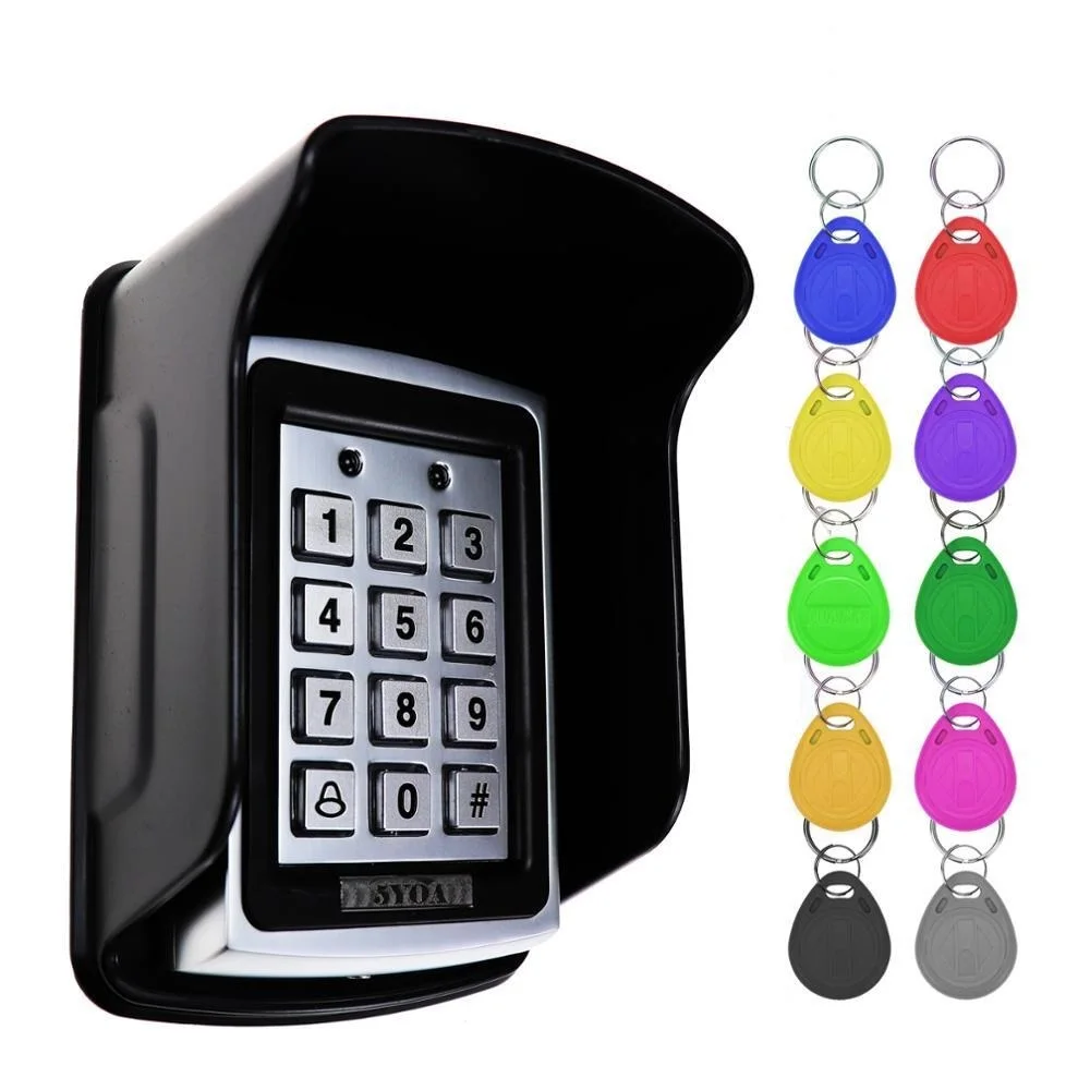 Hot Sale Waterproof Metal Rfid Access Control Keypad With 1000 Users+ 10 Key Fobs For RFID Door Access Control System
Hot Sale Waterproof Metal Rfid Access Control Keypad With 1000 Users+ 10 Key Fobs For RFID Door Access Control System