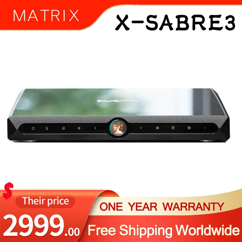 Matrix Audio X Sabre 3 MQA Music player Streaming Audio ES9038PRO Decoder DAC 768kHz/32Bit DSD512 With Remote Control DLNA ROON
Matrix Audio X Sabre 3 MQA Music player Streaming Audio ES9038PRO Decoder DAC 768kHz/32Bit DSD512 With Remote Control DLNA ROON