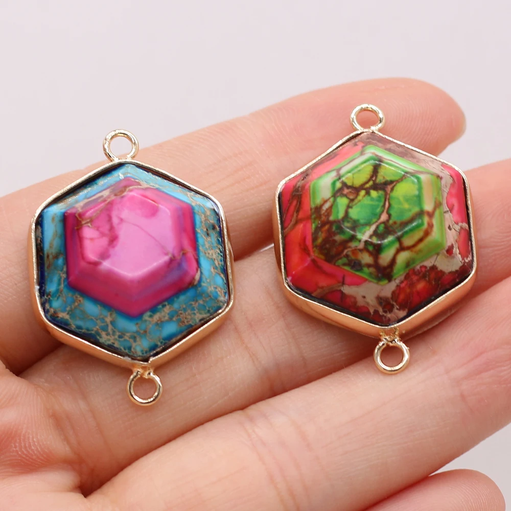 Natural Stones Emperor Stone Gold-plated Hexagonal Connector Pendant For Jewelry MakingDIY Necklace Accessorie Charm Gift23x34mm
Natural Stones Emperor Stone Gold-plated Hexagonal Connector Pendant For Jewelry MakingDIY Necklace Accessorie Charm Gift23x34mm