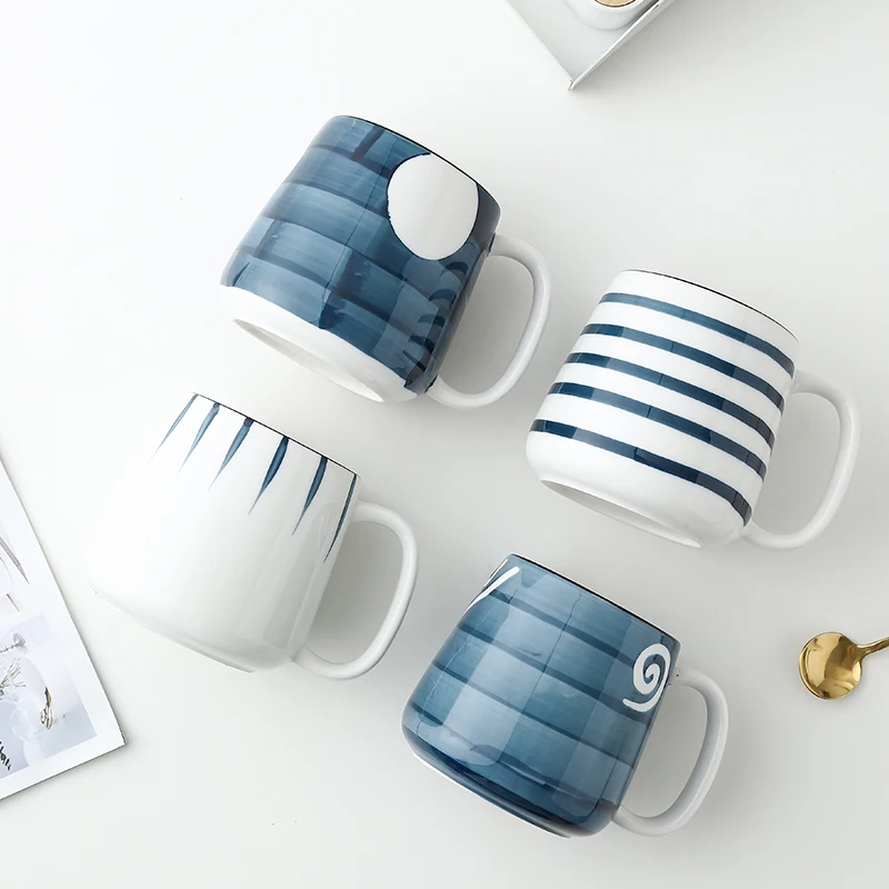 

Кофейная кружка для завтрака, чашка с подглазурью для молока, чашка с водой для пары, цветная керамическая чашка для кофе, чая с ручной росписью