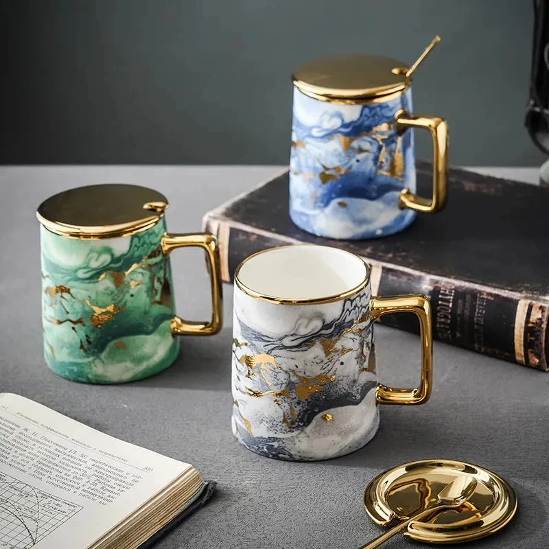 Creative Marble Stripe Ceramic Mug with Spoon Special Slotted Cup Breakfast Bowl Mug Home Office Fancy Gift for Tea Drinker
Creative Marble Stripe Ceramic Mug with Spoon Special Slotted Cup Breakfast Bowl Mug Home Office Fancy Gift for Tea Drinker