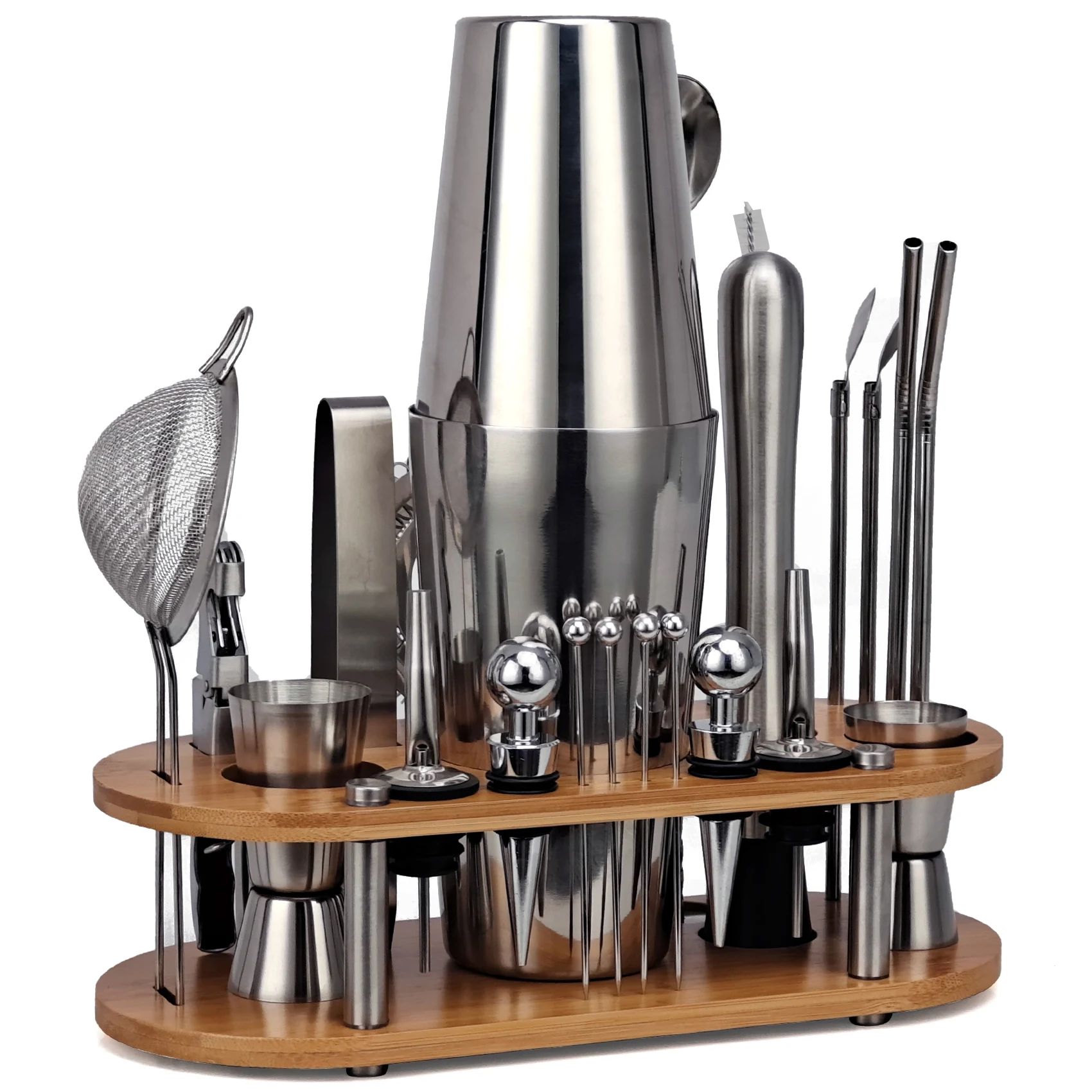 Mixed Cocktail Boston Stand Oval Bartender Drinks Set For Home Set Detachable, Bar Bamboo Martini With Shaker Kit, Tools
Mixed Cocktail Boston Stand Oval Bartender Drinks Set For Home Set Detachable, Bar Bamboo Martini With Shaker Kit, Tools