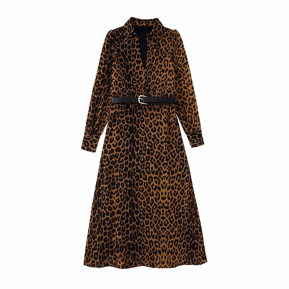 PB&ZA Elegant Women's Dresses for Party Leopard Print Long Fashion Shirt Dress Belt Vintage Clothes Office Ladies Mujer Vestidos
PB&ZA Elegant Women's Dresses for Party Leopard Print Long Fashion Shirt Dress Belt Vintage Clothes Office Ladies Mujer Vestidos