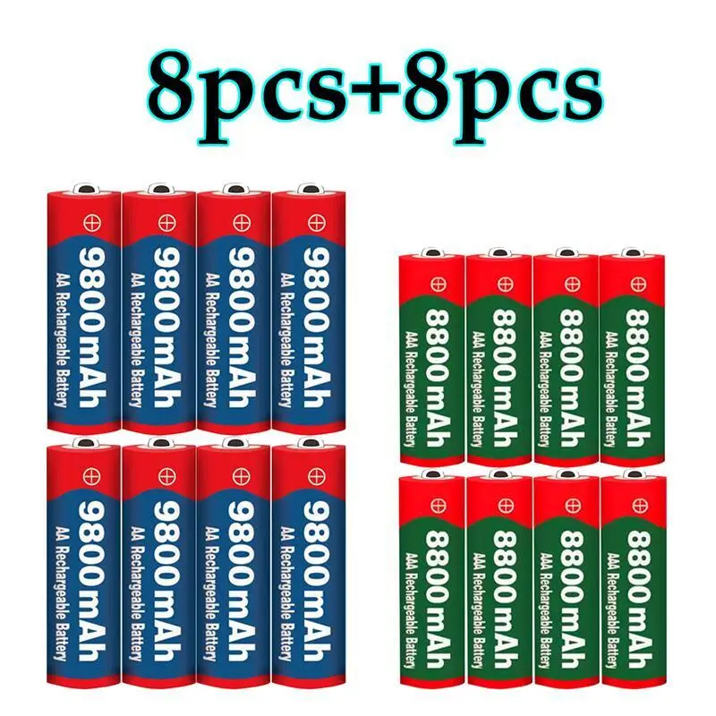 2023 New 1.5V AA 9800 mAh+1.5V AAA 8800 mAh Alkaline1.5V Rechargeable Battery For Clock Toys Camera battery
2023 New 1.5V AA 9800 mAh+1.5V AAA 8800 mAh Alkaline1.5V Rechargeable Battery For Clock Toys Camera battery