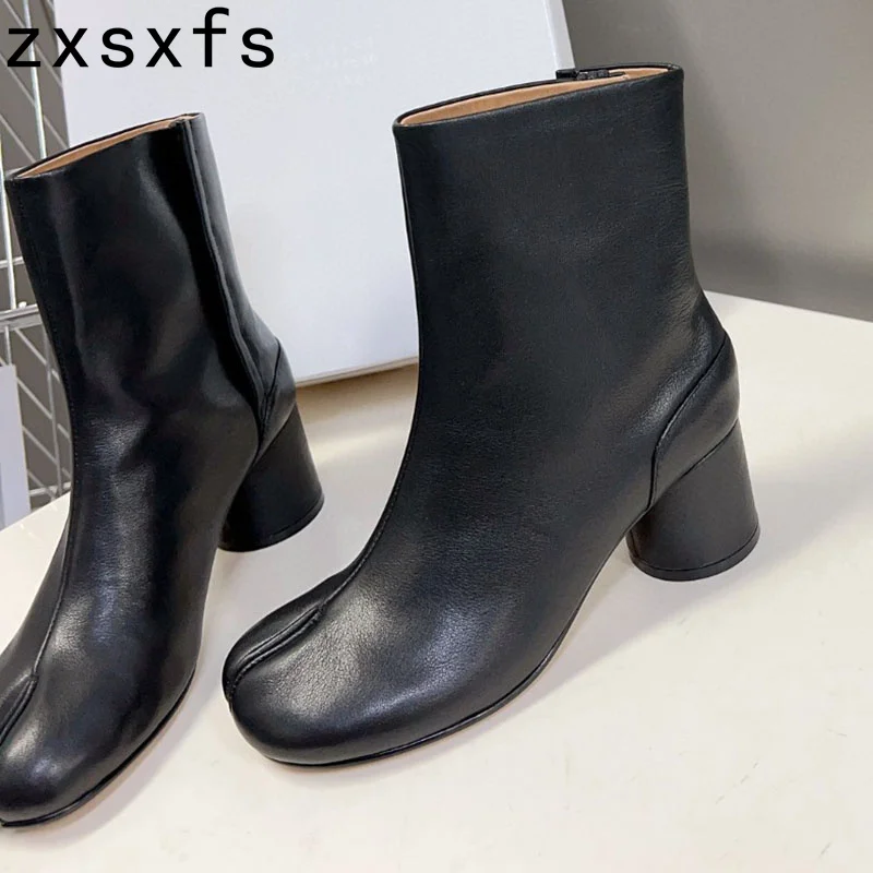 Мотоциклетные ботинки из натуральной кожи с разрезом, женские ботильоны с круглым каблуком, Осенняя обувь, дизайнерские брендовые короткие ботинки
Мотоциклетные ботинки из натуральной кожи с разрезом, женские ботильоны с круглым каблуком, Осенняя обувь, дизайнерские брендовые короткие ботинки