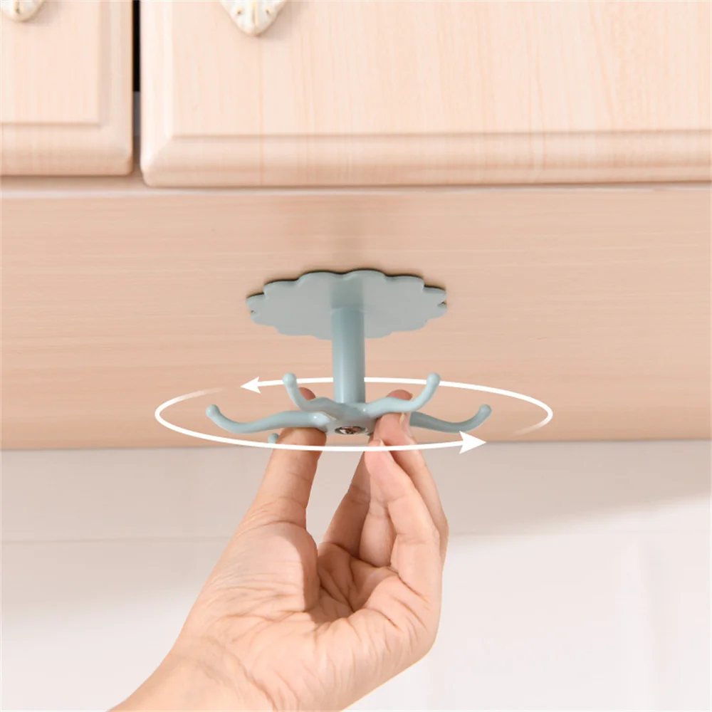 360° Rotatable 6 Claw Hook Creative Home Bath Wall Door Hook Multifunction Handbag Clothes Bag Hanger Kitchen Gadgets Bracket
360° Rotatable 6 Claw Hook Creative Home Bath Wall Door Hook Multifunction Handbag Clothes Bag Hanger Kitchen Gadgets Bracket