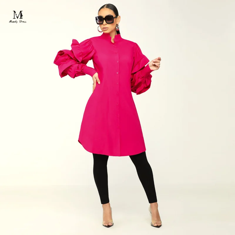 Casual Women Shirt Dress Spring Long Petal Sleeve Outfits Elegant Ladies Clothing Midi Dress 2023 Fashion Women Dress
Casual Women Shirt Dress Spring Long Petal Sleeve Outfits Elegant Ladies Clothing Midi Dress 2023 Fashion Women Dress