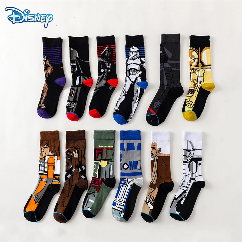 

Disney Star Wars Master Yoda Socks C-3PO Cosplay Stockings Socks Wookiee Jedi Knight Novelty Comics Women Men Force Awakens Sock
