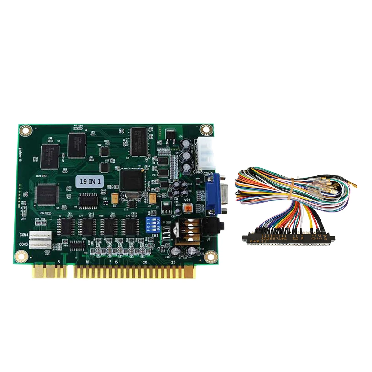 19 in 1 Arcade Classic Game Board+28 Pin Jamma Arcade Cable VGA Output Arcade Game Board Durable for Jamma Arcade
19 in 1 Arcade Classic Game Board+28 Pin Jamma Arcade Cable VGA Output Arcade Game Board Durable for Jamma Arcade
