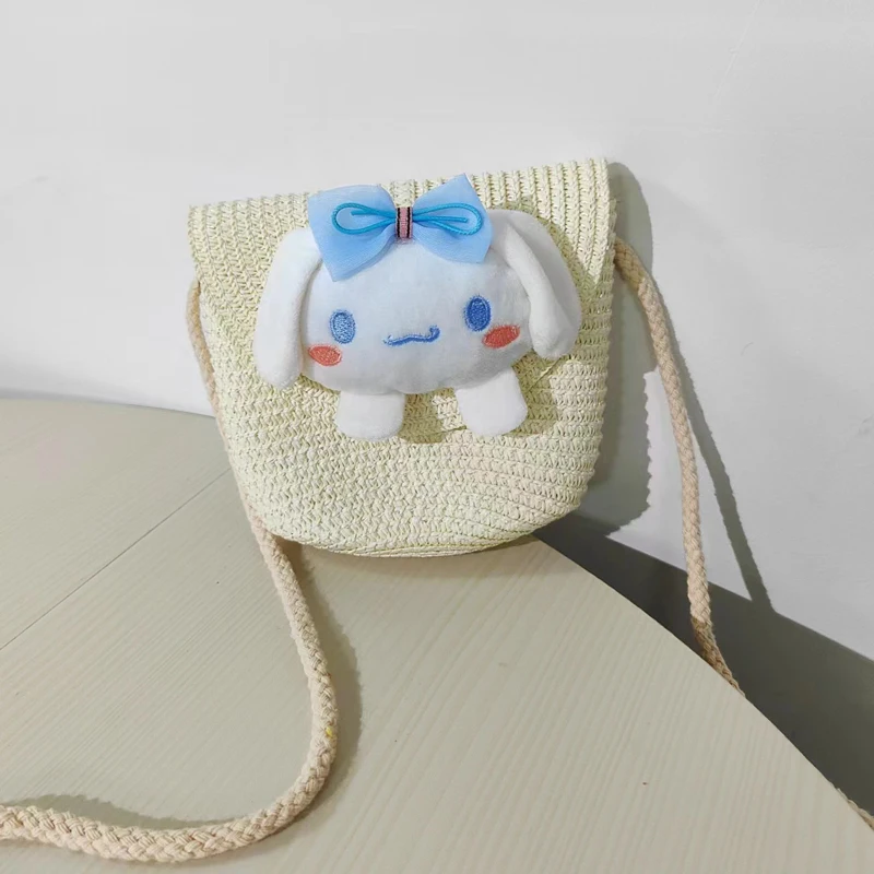 Кавайная аниме Sanrio Cinnamoroll My Melody Kuromi женская Соломенная Сумка мультяшная Милая пляжная сумка-мессенджер Кошелек для монет 
Кавайная аниме Sanrio Cinnamoroll My Melody Kuromi женская Соломенная Сумка мультяшная Милая пляжная сумка-мессенджер Кошелек для монет