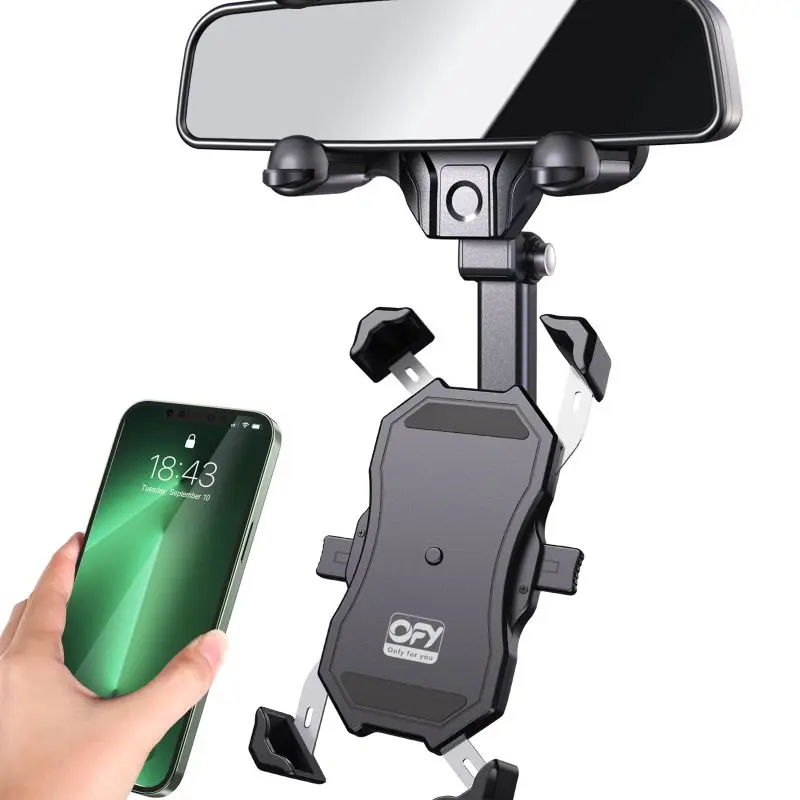 

OFY 360 Rotatable & Retractable Car Phone Holder Car Rearview Mirror Bracket AR Navigation Car Driving Recorder Car Phone Holder