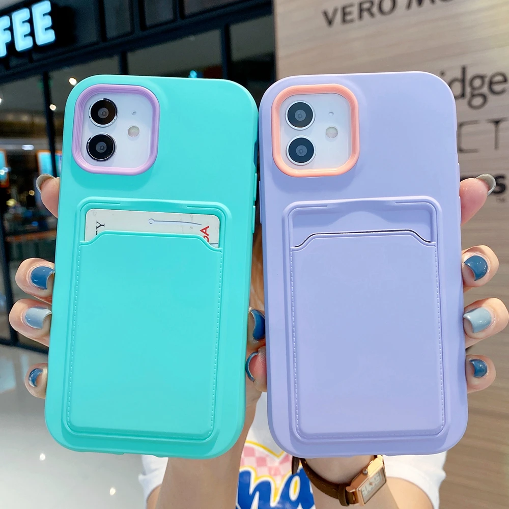 Shockproof Candy Color Card Slot Holder Case for iPhone 11 12 13 Pro XR Xs Max X Mini Drop Protection Soft Cover Bumper
Shockproof Candy Color Card Slot Holder Case for iPhone 11 12 13 Pro XR Xs Max X Mini Drop Protection Soft Cover Bumper