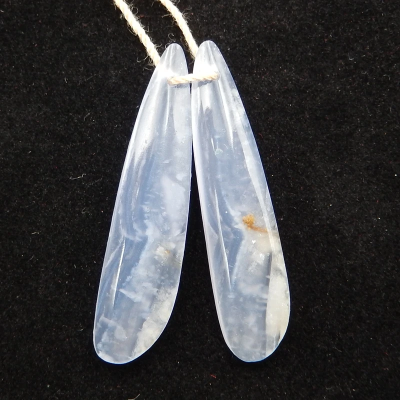 Blue Lace Agate Teardrop Earring Stone Pair,stones for earring making 36x8x3mm4.6g
Blue Lace Agate Teardrop Earring Stone Pair,stones for earring making 36x8x3mm4.6g