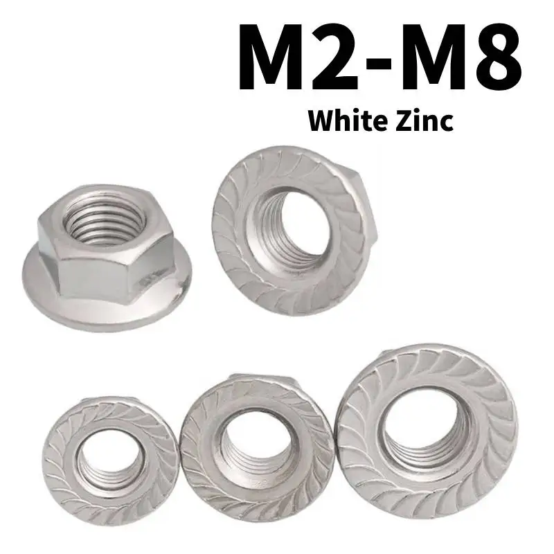 50/30/20/10/5pcs M2-M8 White Zinc Nickel Plating Hex Lock Nut Serrated Spinlock Flange Nut Serrated Flange Lock Nuts
50/30/20/10/5pcs M2-M8 White Zinc Nickel Plating Hex Lock Nut Serrated Spinlock Flange Nut Serrated Flange Lock Nuts