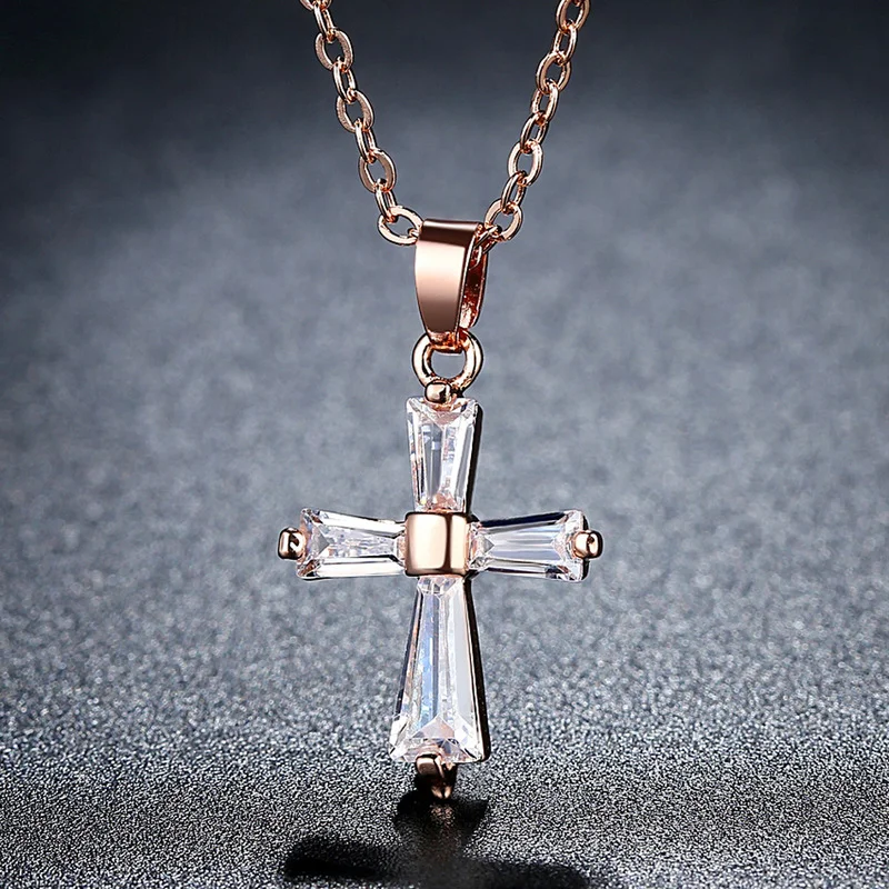 Fashion Women's Temperament Jewelry Lucky Cross God Necklace Pendant for Women Personality Gold White Zircon Necklace Jewelry
Fashion Women's Temperament Jewelry Lucky Cross God Necklace Pendant for Women Personality Gold White Zircon Necklace Jewelry
