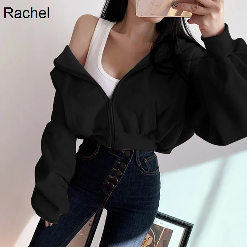 French Drawstring Hooded Sweater Jacket Women's Basic Zipper Cardigan Long Sleeve Top Fashion 
French Drawstring Hooded Sweater Jacket Women's Basic Zipper Cardigan Long Sleeve Top Fashion