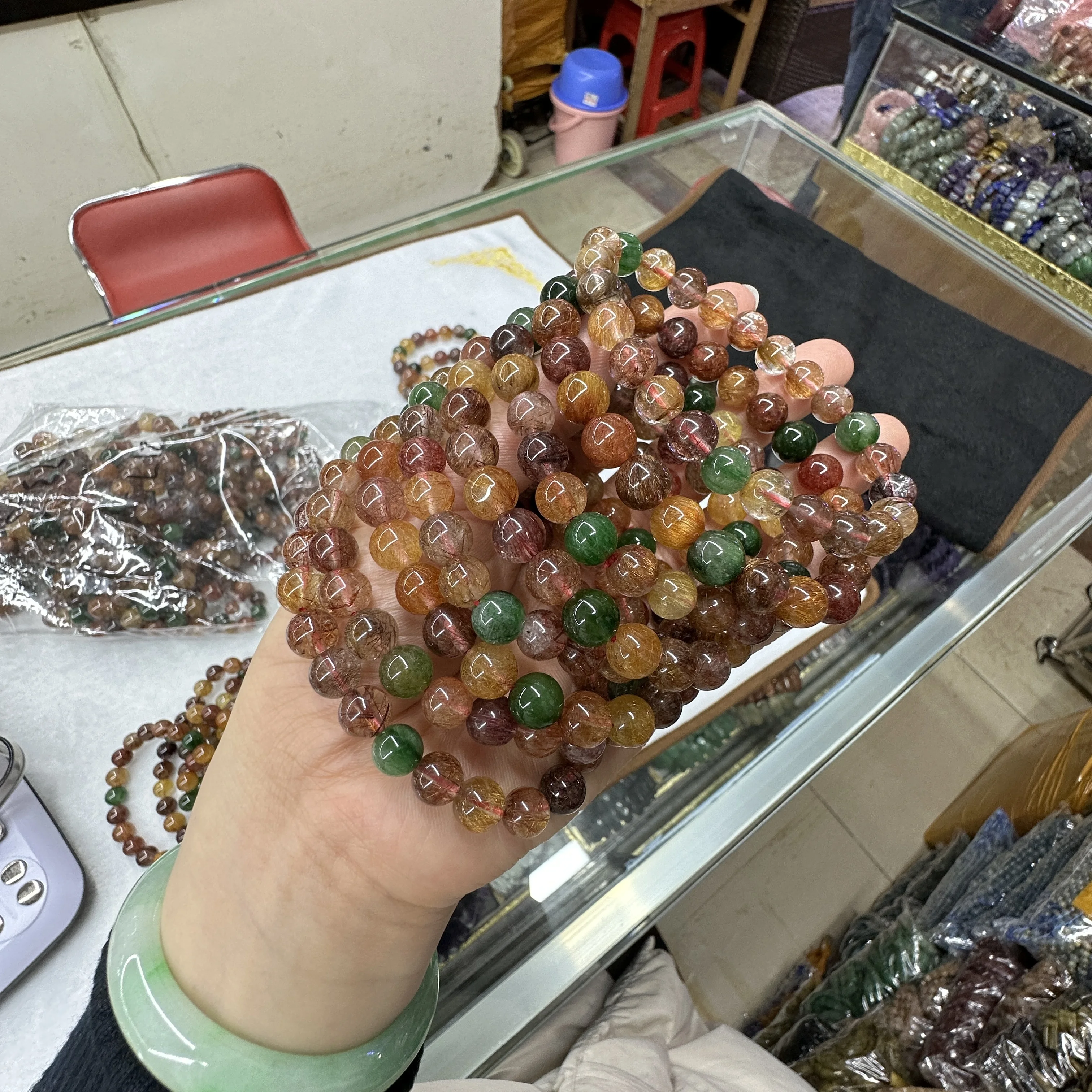 AAAA Natural Mixed Rutilated Quartz Beads Round Loose Spacer Colorful Hair Crystal Stone Jewelry Making Diy Bracelet wholesale
AAAA Natural Mixed Rutilated Quartz Beads Round Loose Spacer Colorful Hair Crystal Stone Jewelry Making Diy Bracelet wholesale