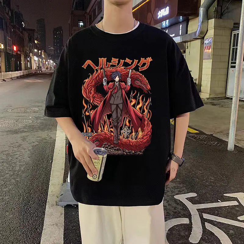 Anime Hellsing Ultimate Alucard Tshirt Male Manga Vampire Horror T Shirt Men Women Shrink-proof Cotton T-shirts Mens Streetwear
Anime Hellsing Ultimate Alucard Tshirt Male Manga Vampire Horror T Shirt Men Women Shrink-proof Cotton T-shirts Mens Streetwear