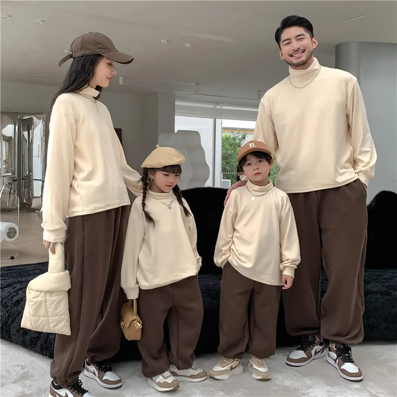 Family Autumn Winter Bottoming Sweater Baby Boy Girl Pullover Women's Turtleneck Cotton Tops Dad Mom And Son Daughter Clothes 
Family Autumn Winter Bottoming Sweater Baby Boy Girl Pullover Women's Turtleneck Cotton Tops Dad Mom And Son Daughter Clothes