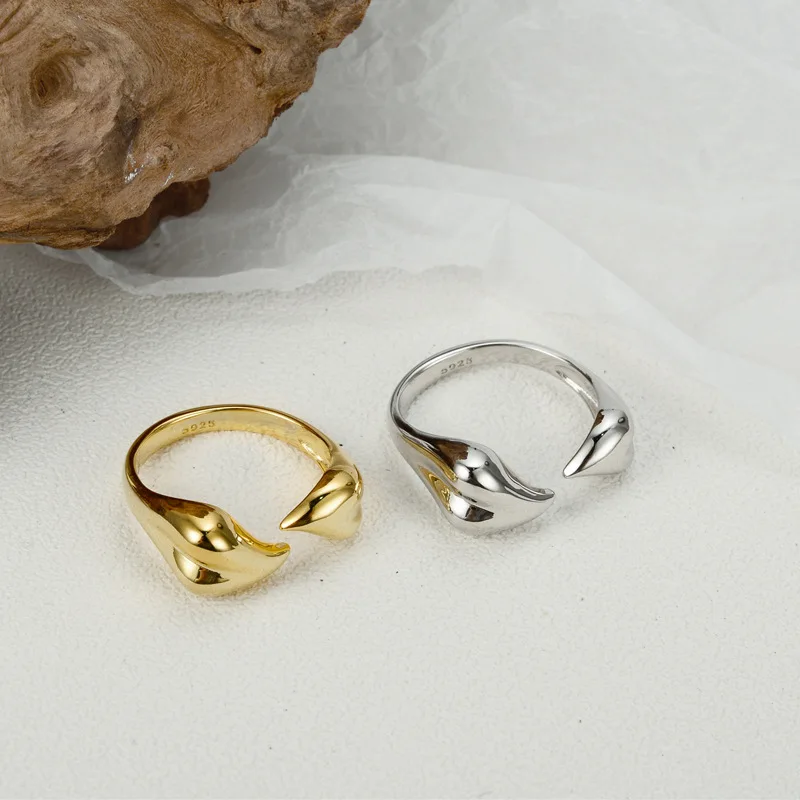 Youth of Vigor Irregular Huggie Band Solid 925 Sterling Silver Open Ring Abstract Gold Tone Alien Rings R1145
Youth of Vigor Irregular Huggie Band Solid 925 Sterling Silver Open Ring Abstract Gold Tone Alien Rings R1145