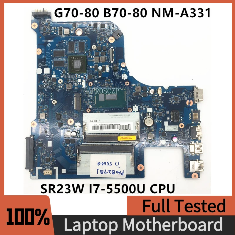 AILG1 NM-A331 High Quality Mainboard For Lenovo G-70 B70-80 Z70-80 Laptop Motherboard With SR23W I7-5500U CPU 100%Full Tested OK
AILG1 NM-A331 High Quality Mainboard For Lenovo G-70 B70-80 Z70-80 Laptop Motherboard With SR23W I7-5500U CPU 100%Full Tested OK