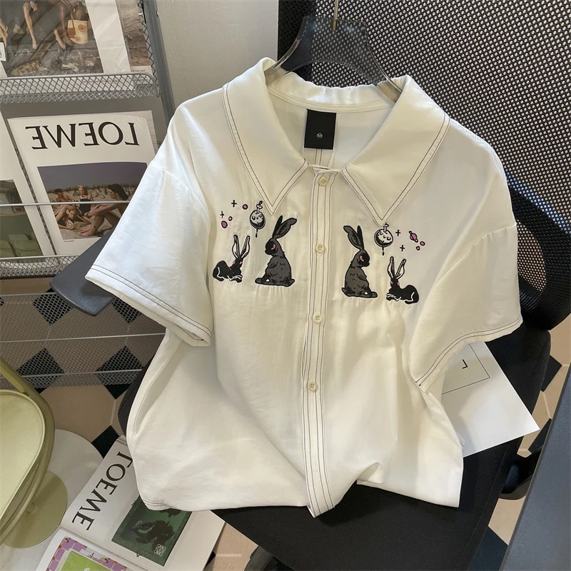 Аниме Kawaii рубашка для девочек с коротким рукавом летняя Харадзюку в эстетике оверсайз белая блузка Женский корейский Кардиган на пуговицах
Аниме Kawaii рубашка для девочек с коротким рукавом летняя Харадзюку в эстетике оверсайз белая блузка Женский корейский Кардиган на пуговицах