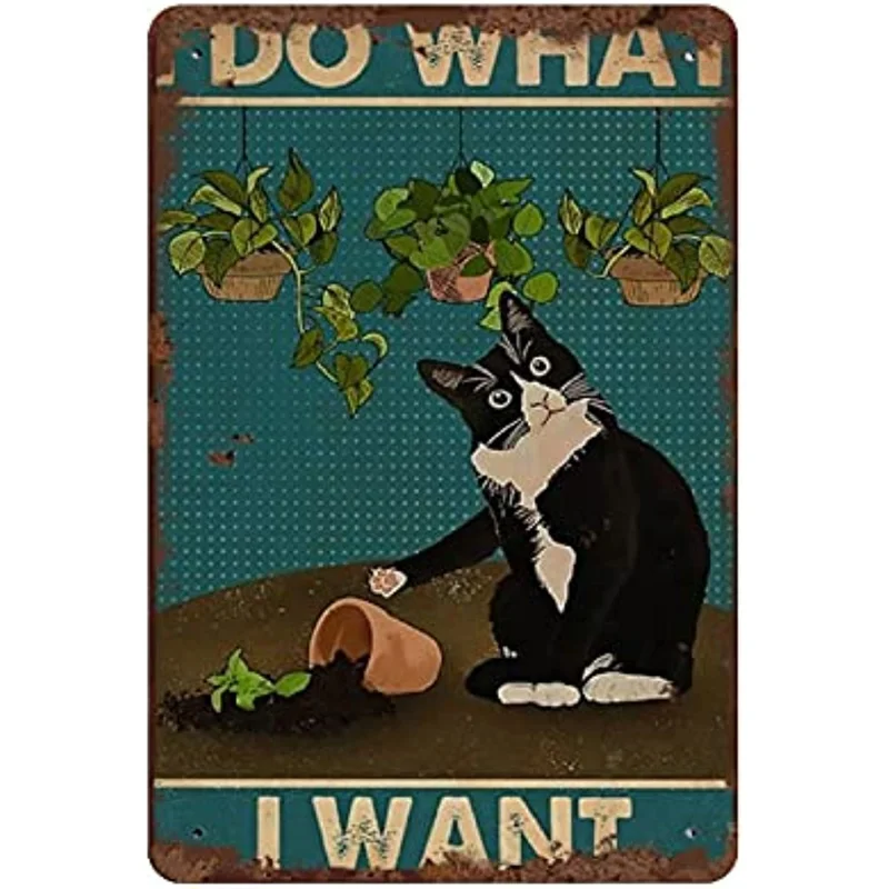 Cat Tin Sign I Do What I Want Tin Sign Cute Black Cat Funny Cat Brokening Flower Pot Cat Lovers Gift Home Decor Vintage
Cat Tin Sign I Do What I Want Tin Sign Cute Black Cat Funny Cat Brokening Flower Pot Cat Lovers Gift Home Decor Vintage