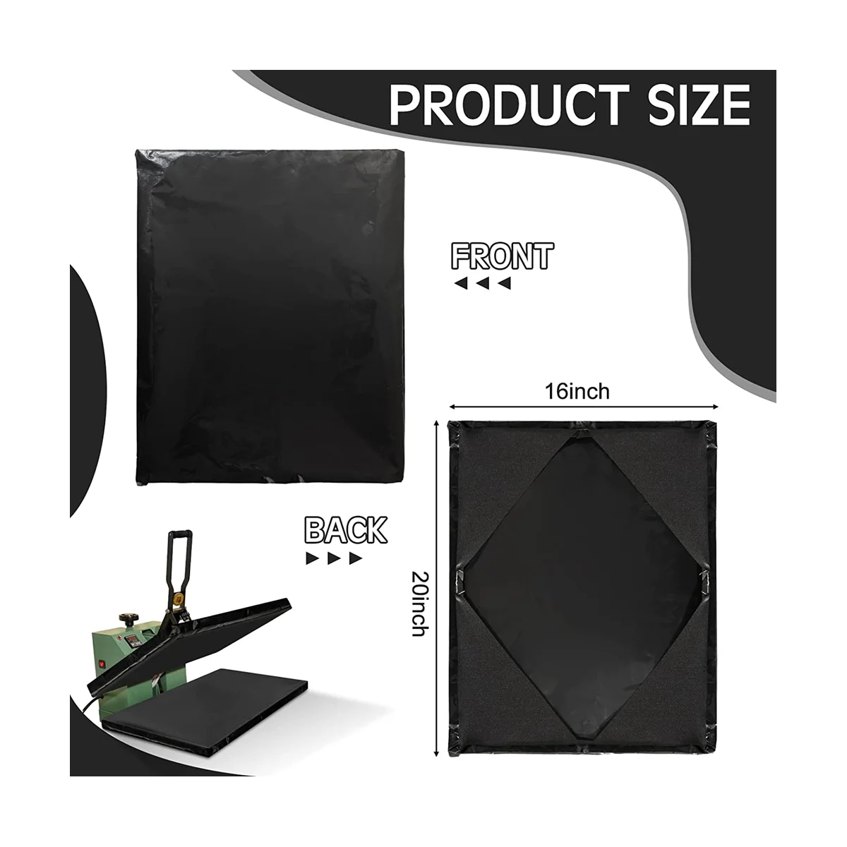 Heat Press Platen Wrap Cover, Heat Press Heating Plate Protective Cover High Temperature Anti-Stick (2Pcs 15In X15In)
Heat Press Platen Wrap Cover, Heat Press Heating Plate Protective Cover High Temperature Anti-Stick (2Pcs 15In X15In)