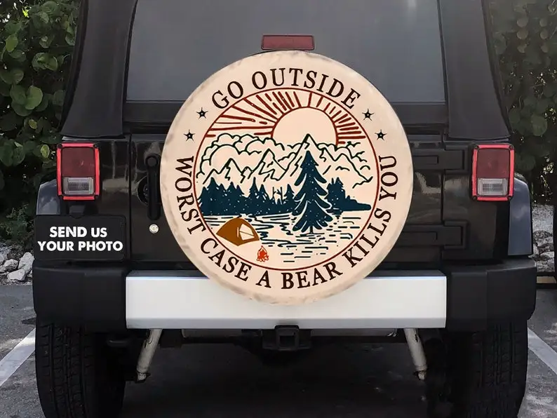Go Outside Worst Case A Bear Kills You Spare Tire Cover - Car Accessories, Custom Spare Tire Covers Your Own Personalized Design
Go Outside Worst Case A Bear Kills You Spare Tire Cover - Car Accessories, Custom Spare Tire Covers Your Own Personalized Design