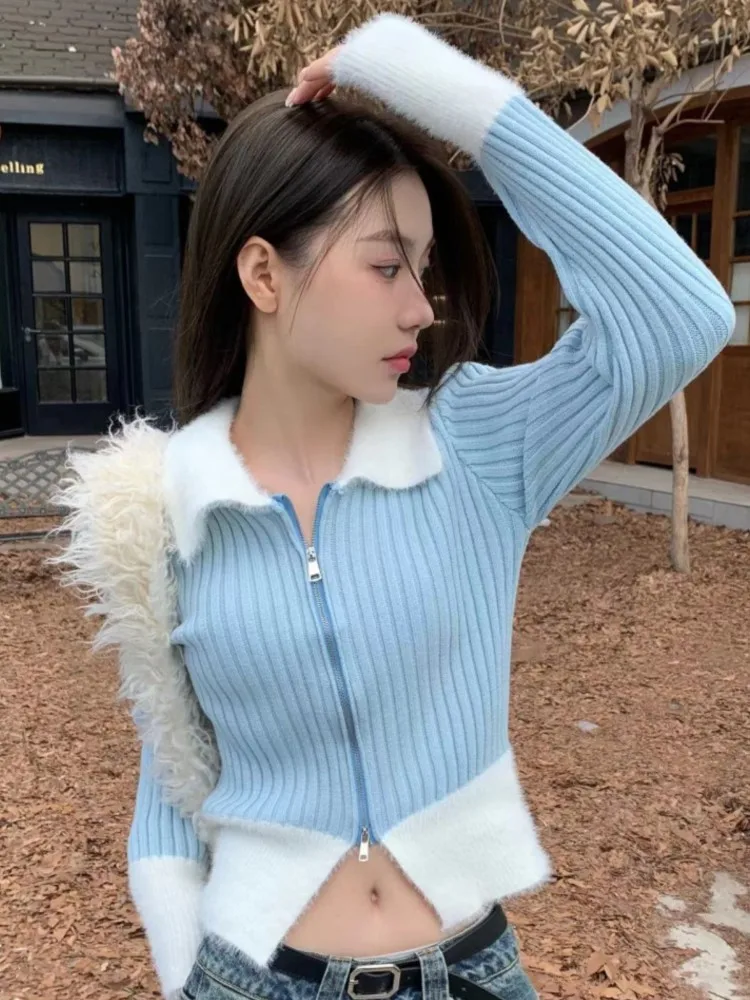 Korean Long Sleeve Women New Sweater 2023 Autumn Pacthwork Female Casual Knitted Top Lady Vintage Sweet Solid Cardigan Overcoat
Korean Long Sleeve Women New Sweater 2023 Autumn Pacthwork Female Casual Knitted Top Lady Vintage Sweet Solid Cardigan Overcoat