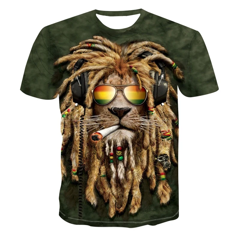 Hot New Smoking Lion 3d t Shirt Men's And Women's Fashion Short-sleeve Casual Hip-hop Spring And Summer Round Neck Top
Hot New Smoking Lion 3d t Shirt Men's And Women's Fashion Short-sleeve Casual Hip-hop Spring And Summer Round Neck Top