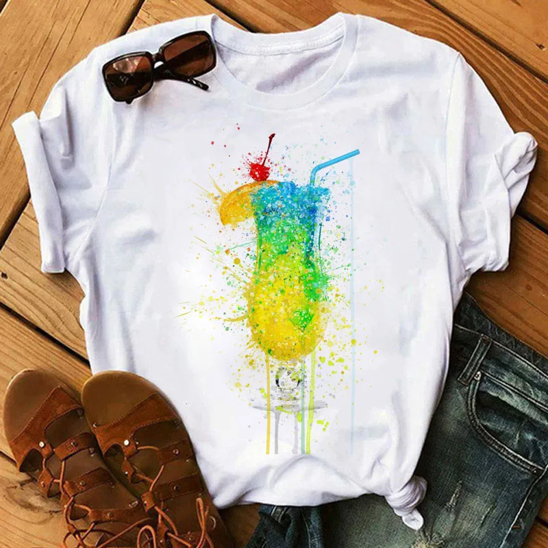 Women T Shirt Fashion T-shirt Female Casual Short Sleeve Tops Tee 90s Ladies Wine Glass Print Tee Shirt Graphic T-shirts Clothes
Women T Shirt Fashion T-shirt Female Casual Short Sleeve Tops Tee 90s Ladies Wine Glass Print Tee Shirt Graphic T-shirts Clothes