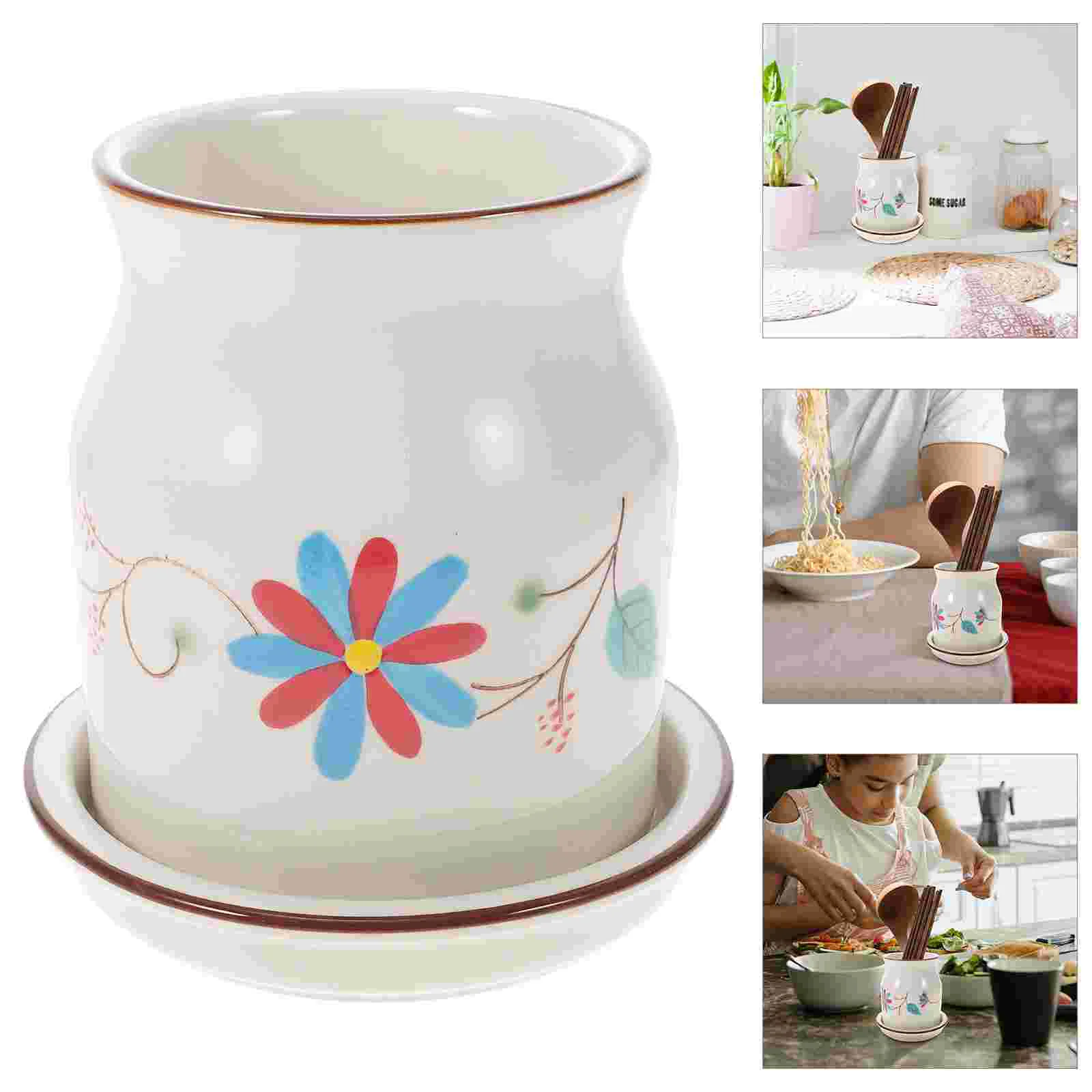 Utensil Crock Countertop Rack Kitchen Chopsticks Flatware Cooking Cutlery Draining Ceramic Holders Drying Drainer Holder
Utensil Crock Countertop Rack Kitchen Chopsticks Flatware Cooking Cutlery Draining Ceramic Holders Drying Drainer Holder