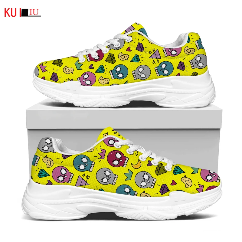 KUILIU Cartoon Skeleton Skull Print Women Platform Shoes Comfortable Luxury Brand Casual Flat Bottom Breathable Lady Mesh Shoe
KUILIU Cartoon Skeleton Skull Print Women Platform Shoes Comfortable Luxury Brand Casual Flat Bottom Breathable Lady Mesh Shoe