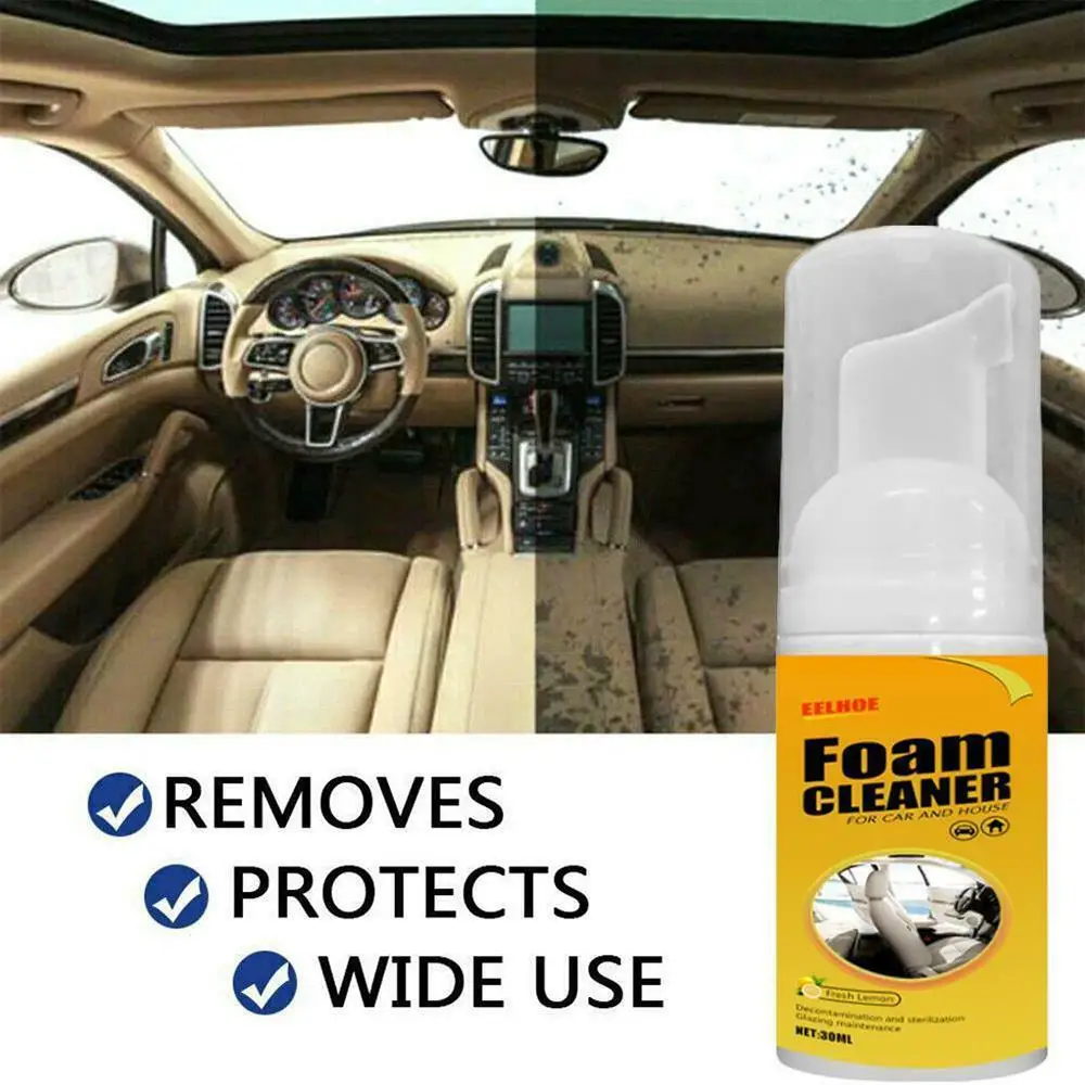 Anti-aging Cleaning Automoive 30ml Foam Cleaner Strong Decontamination Cleaning Foam Spray For Car Interior Leather Clean 2023
Anti-aging Cleaning Automoive 30ml Foam Cleaner Strong Decontamination Cleaning Foam Spray For Car Interior Leather Clean 2023