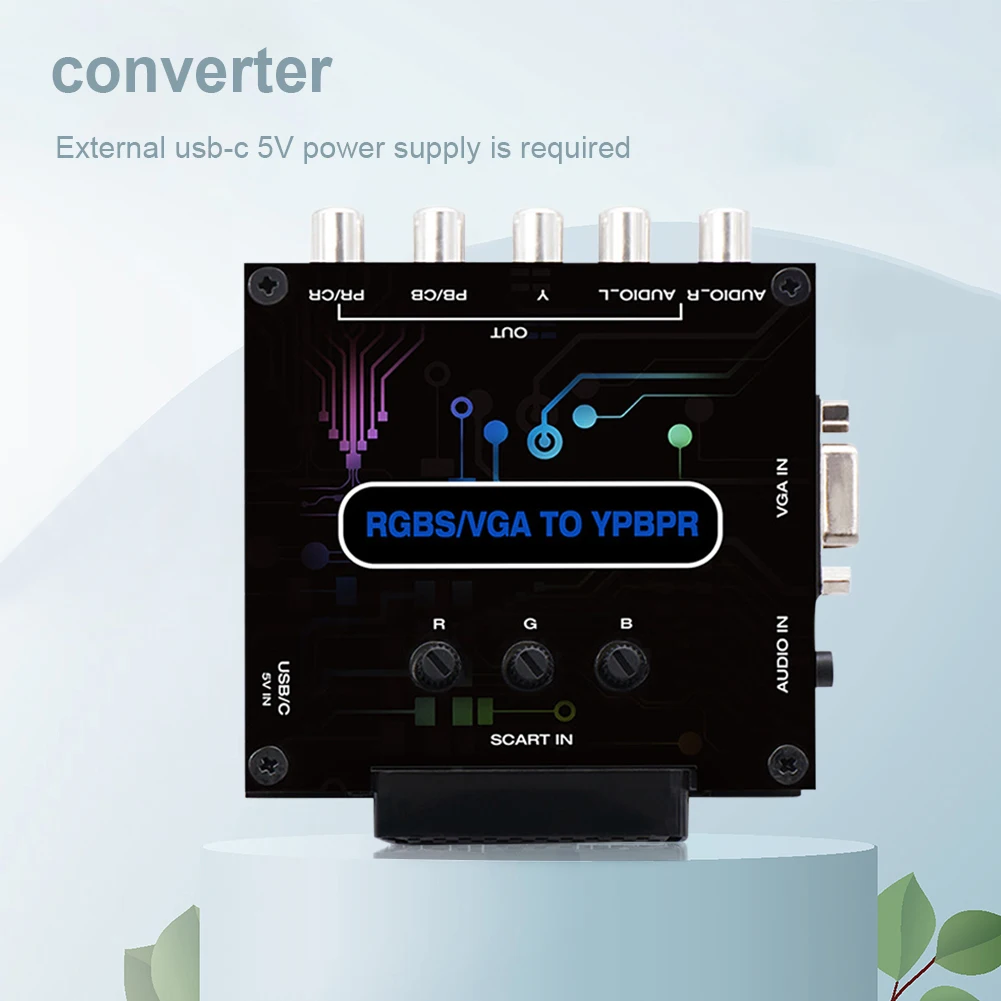 RGBS VGA SCART TO YPBPR Color Difference Converter Color Brightness Adjustable RGBS VGA SCART TO YPBPR Transcoder Converter
RGBS VGA SCART TO YPBPR Color Difference Converter Color Brightness Adjustable RGBS VGA SCART TO YPBPR Transcoder Converter