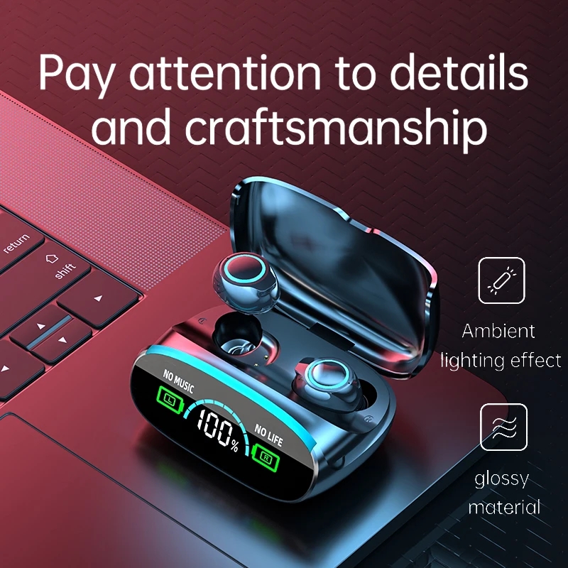 Power Display Headset Mini Earbuds Wireless Headphones With Charging Case For Xiaomi With Mic Touch Control
Power Display Headset Mini Earbuds Wireless Headphones With Charging Case For Xiaomi With Mic Touch Control