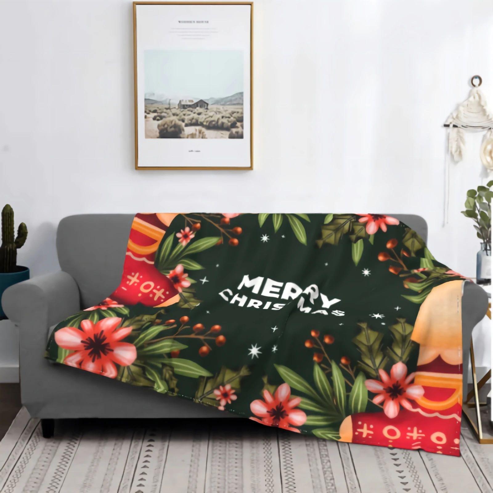Watercolor Christmas Blanket Fleece Throw Blankets Super Soft Microfiber Merry Christmas Warm Bed Blankets All Season for Sofa
Watercolor Christmas Blanket Fleece Throw Blankets Super Soft Microfiber Merry Christmas Warm Bed Blankets All Season for Sofa