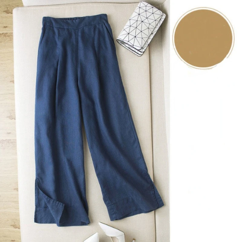 Spring and Summer Pants for Women Cotton Linen Casual Solid Wide Cropped Pants Office Wear Fashion Ankle-Length Pants Women
Spring and Summer Pants for Women Cotton Linen Casual Solid Wide Cropped Pants Office Wear Fashion Ankle-Length Pants Women