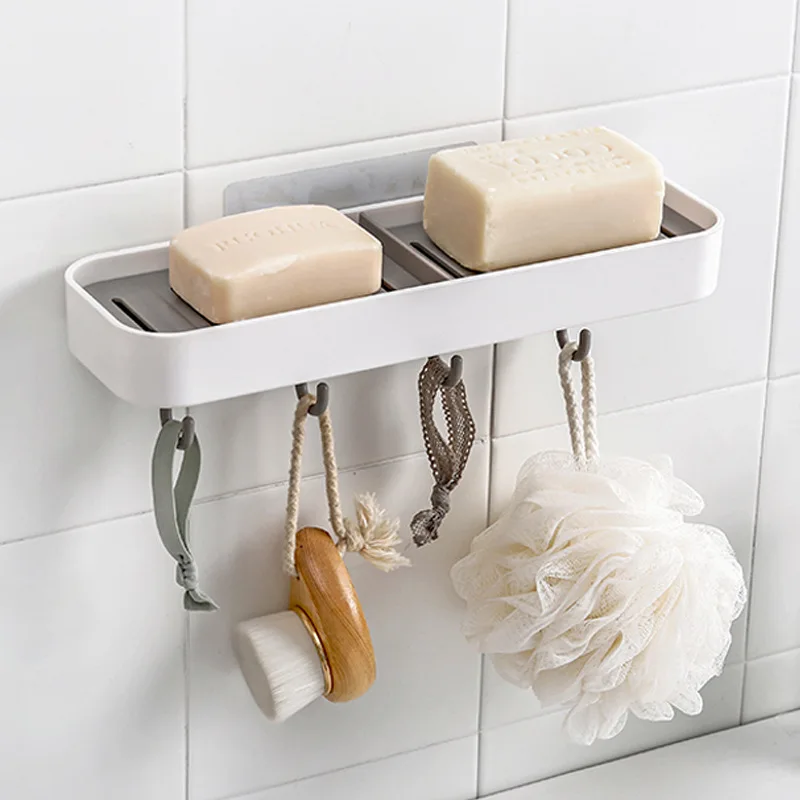 Bathroom Hook Storage Box Creative Drain Soap Box Wall-mounted Multi-functional Kitchen Storage Toilet Rack Free Punch Shelf Set
Bathroom Hook Storage Box Creative Drain Soap Box Wall-mounted Multi-functional Kitchen Storage Toilet Rack Free Punch Shelf Set